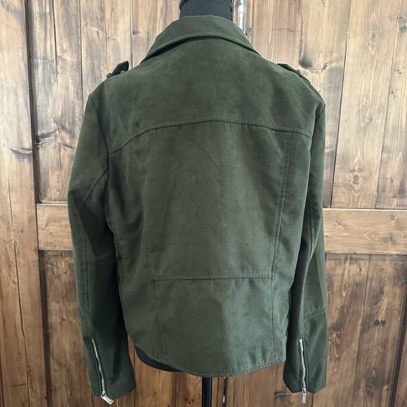 Kenneth‎ Cole Reaction Faux Suede Motorcycle Jacket with Zipper Accents XL - Picture 4 of 13